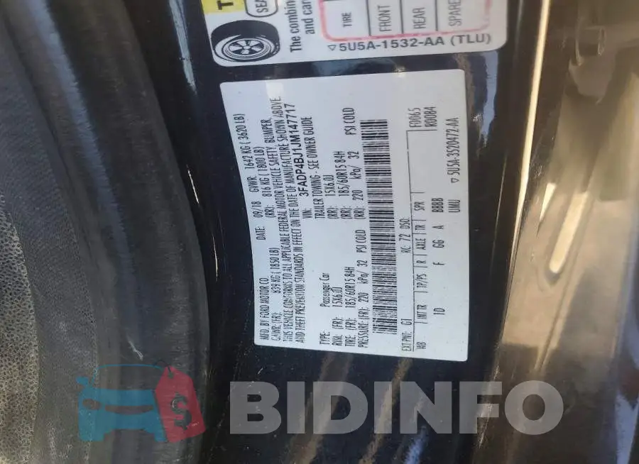 3FADP4BJ1JM147717 Photo# 12