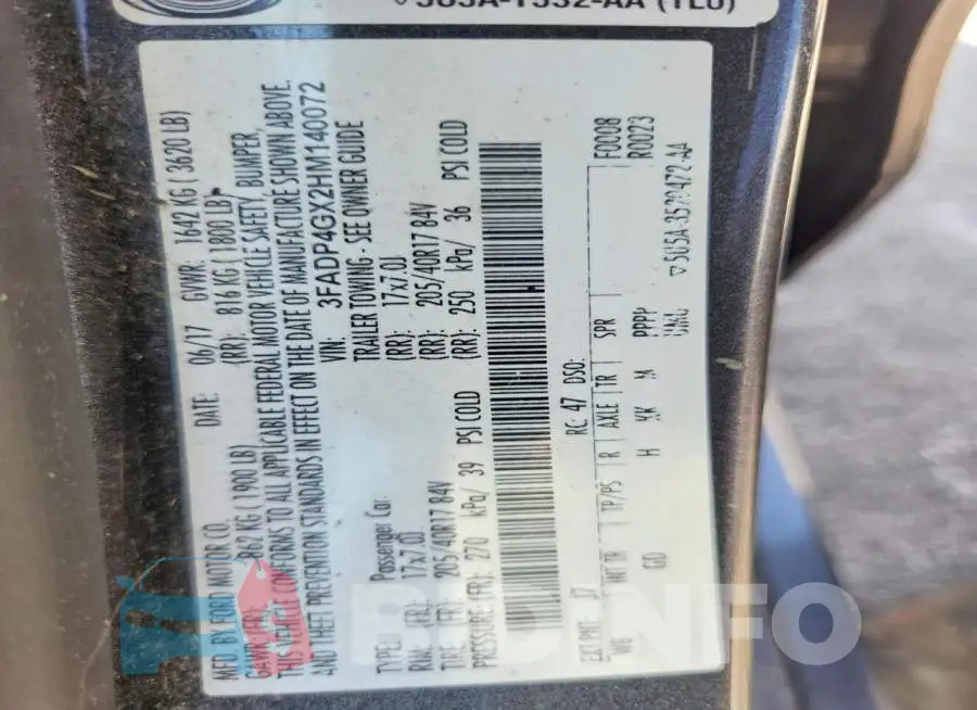 3FADP4GX2HM140072 Photo# 12
