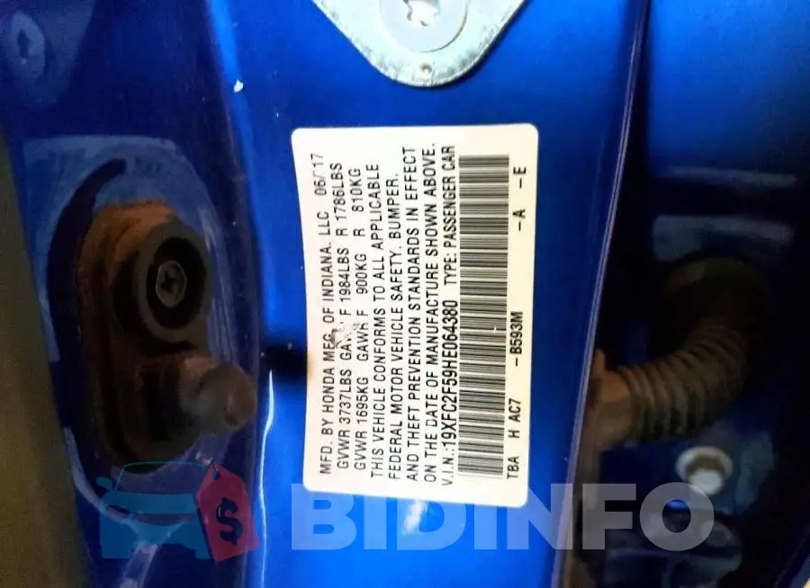 19XFC2F59HE064380 Photo# 12