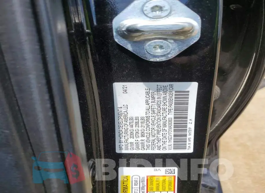 1HGCV1F31MA060800 Photo# 12