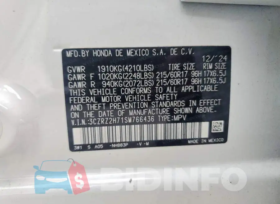 3CZRZ2H71SM766436 Photo# 12