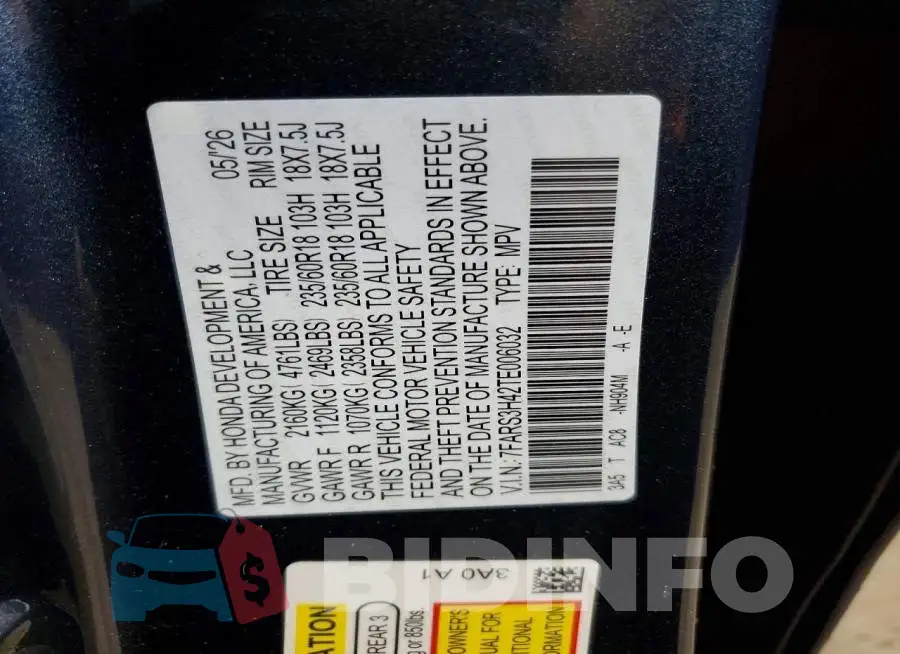 7FARS3H42TE006032 Photo# 13