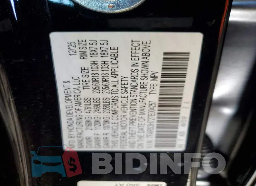 7FARS3H72TE004257 Photo# 14