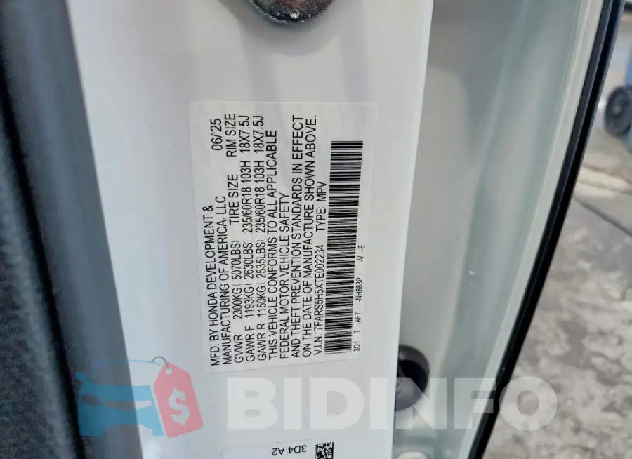 7FARS5H5XTE002234 Photo# 12