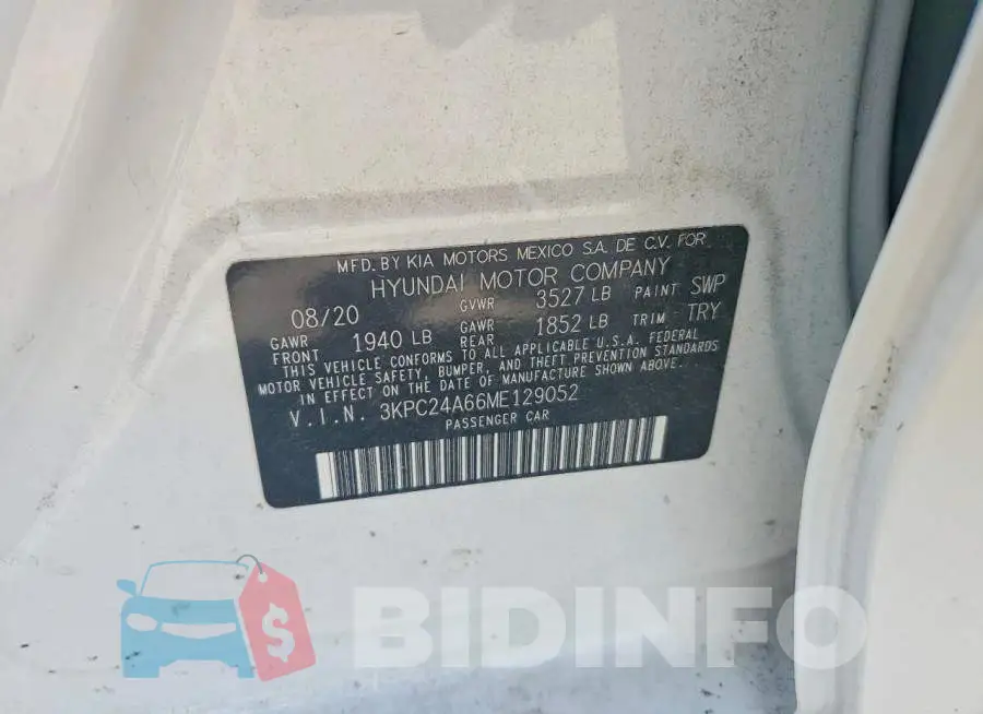 3KPC24A66ME129052 Photo# 12