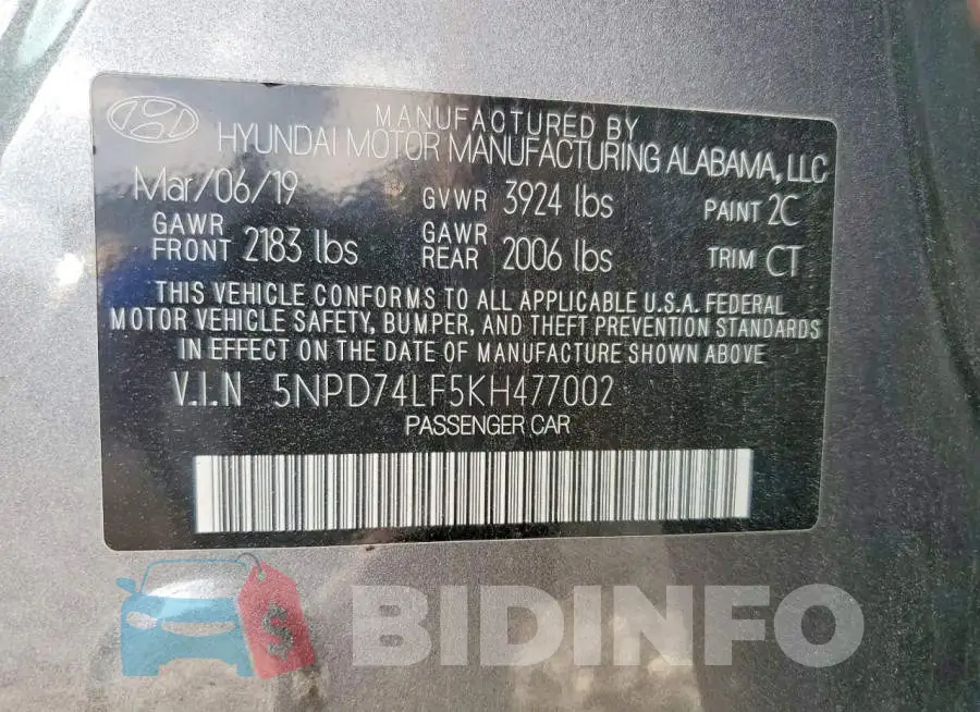 5NPD74LF5KH477002 Photo# 12