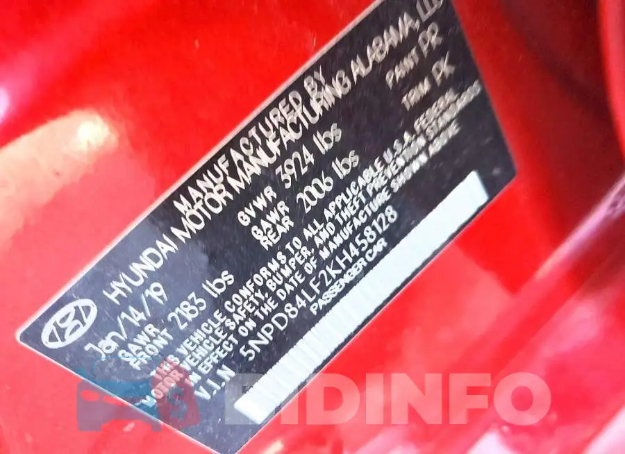 5NPD84LF2KH458128 Photo# 12