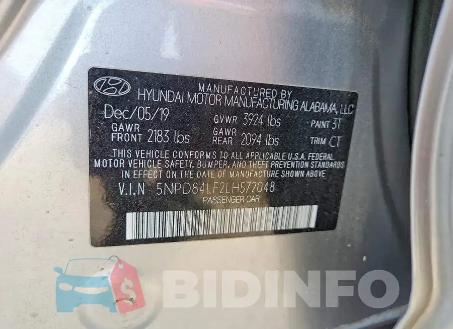 5NPD84LF2LH572048 Photo# 12