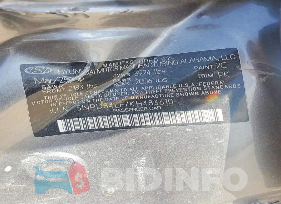 5NPD84LF7KH483610 Photo# 12