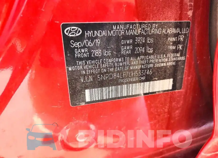5NPD84LF7LH533746 Photo# 13