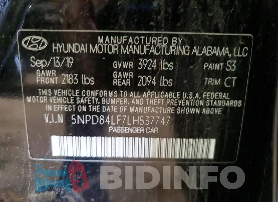 5NPD84LF7LH537747 Photo# 12