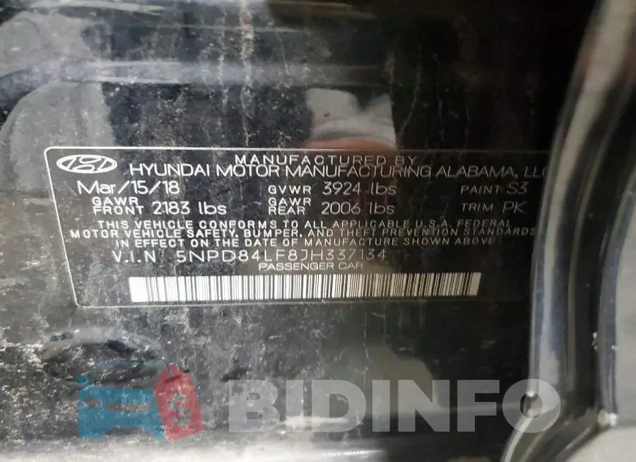 5NPD84LF8JH337134 Photo# 12
