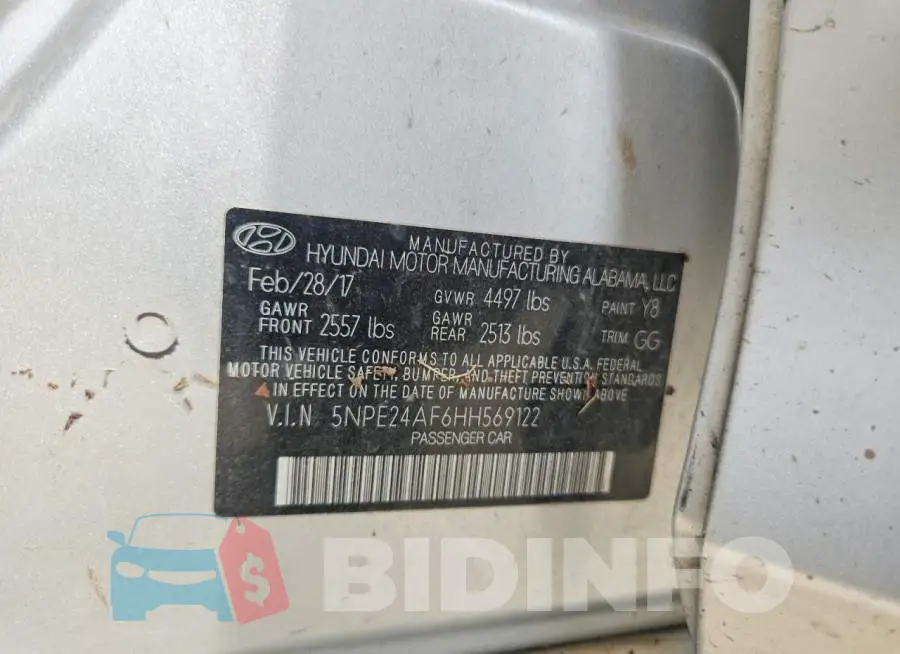 5NPE24AF6HH569122 Photo# 13