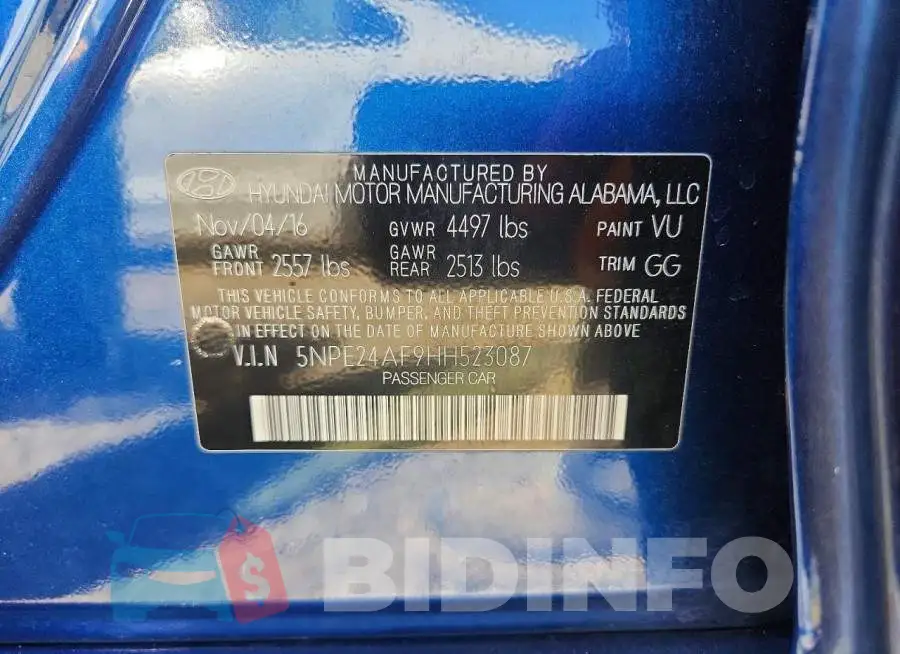 5NPE24AF9HH523087 Photo# 12