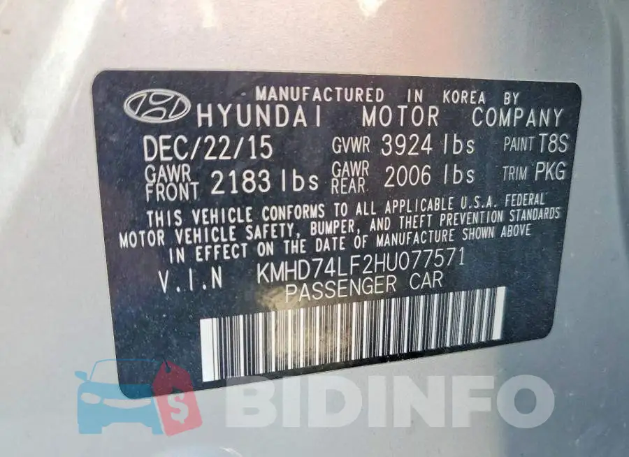 KMHD74LF2HU077571 Photo# 12