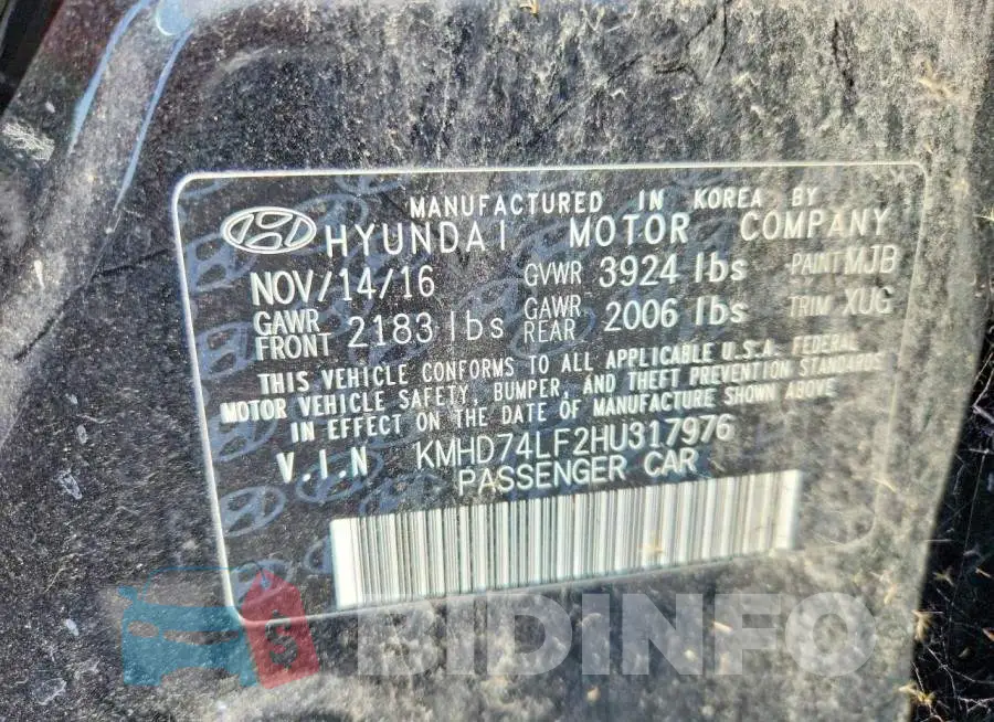 KMHD74LF2HU317976 Photo# 12