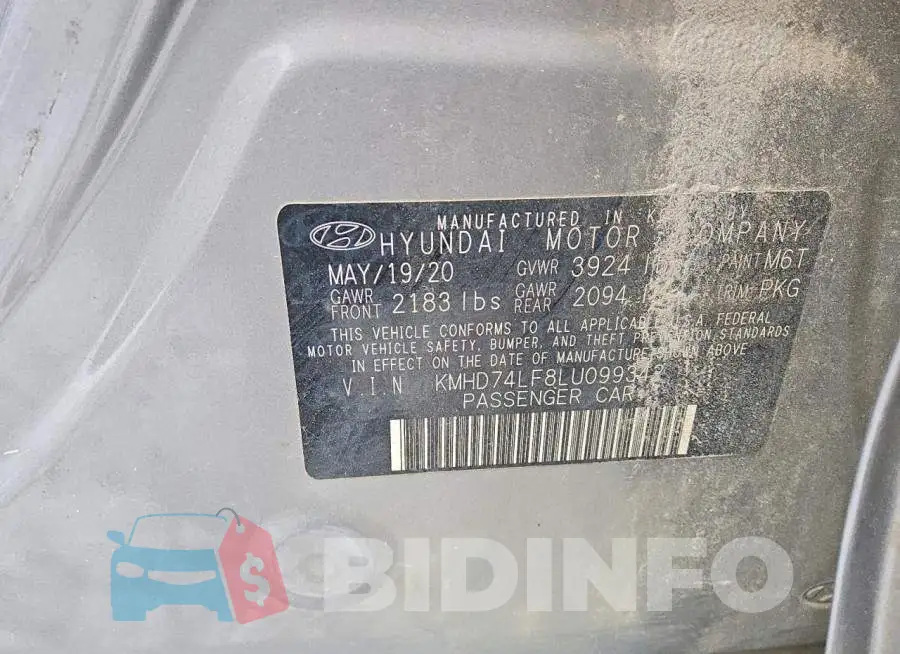 KMHD74LF8LU099342 Photo# 12