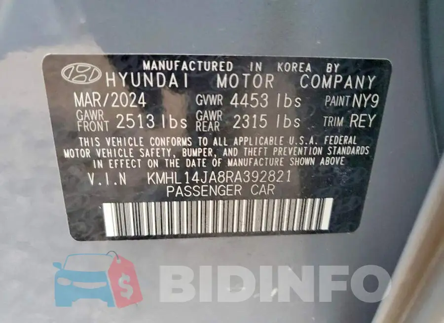 KMHL14JA8RA392821 Photo# 13