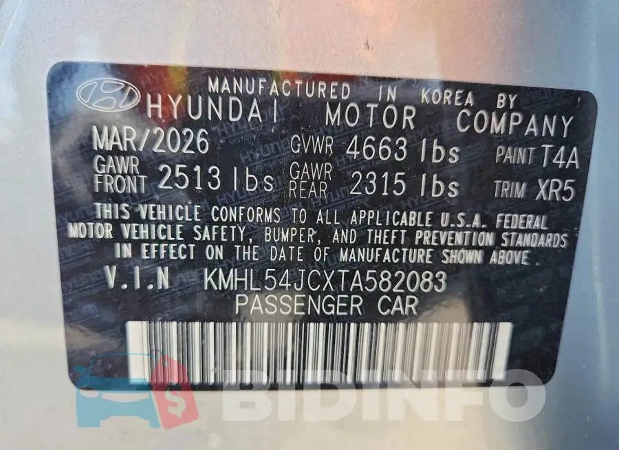 KMHL54JCXTA582083 Photo# 12