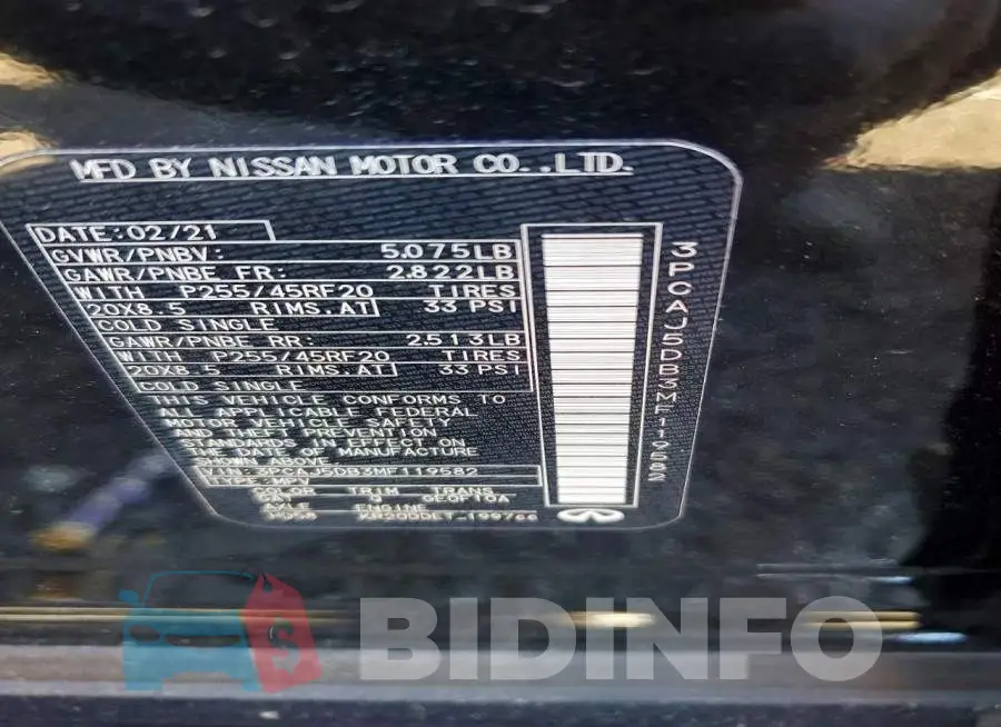 3PCAJ5DB3MF119582 Photo# 12