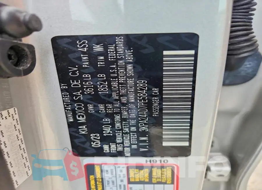 3KPA24AD7PE584289 Photo# 13