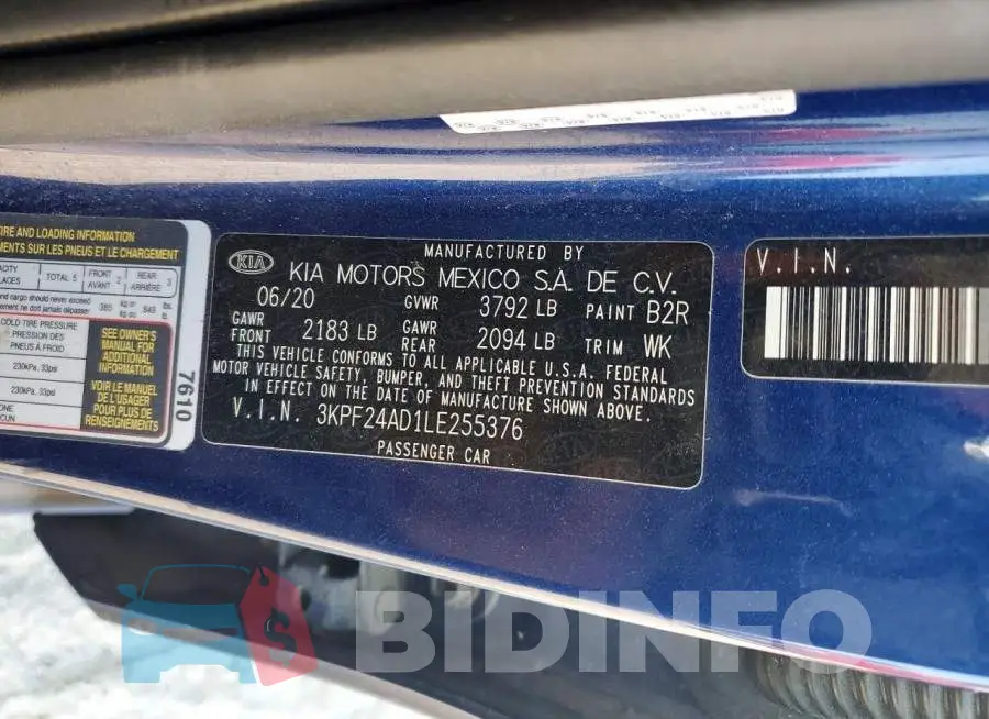 3KPF24AD1LE255376 Photo# 13
