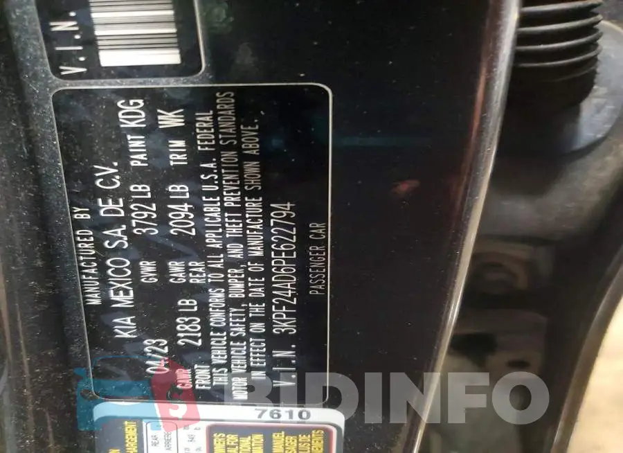 3KPF24AD6PE622794 Photo# 12