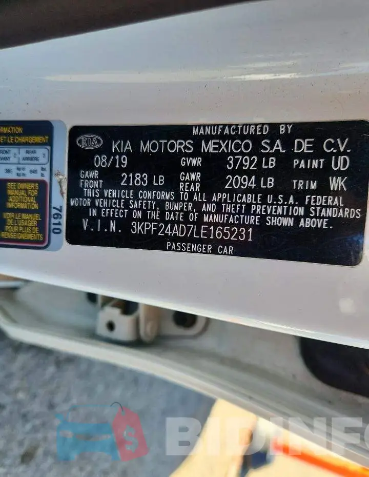 3KPF24AD7LE165231 Photo# 12