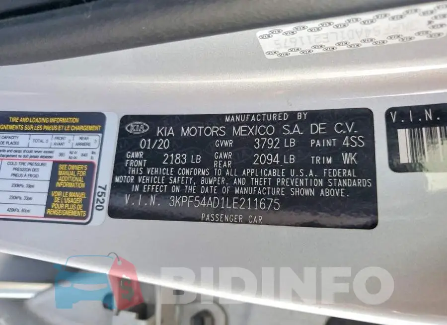 3KPF54AD1LE211675 Photo# 13