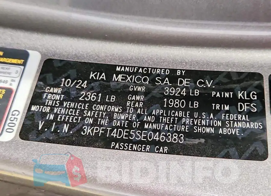 3KPFT4DE5SE046383 Photo# 13