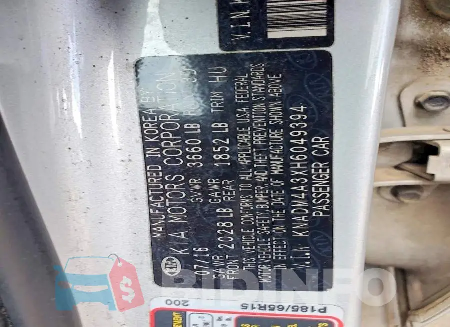 KNADM4A3XH6049394 Photo# 12