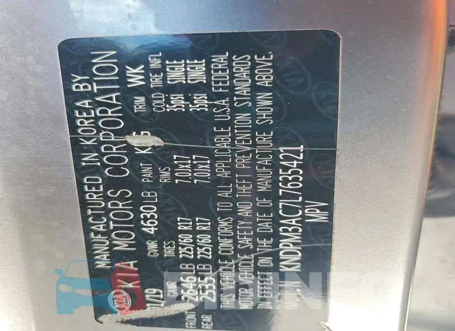 KNDPM3AC7L7635421 Photo# 13
