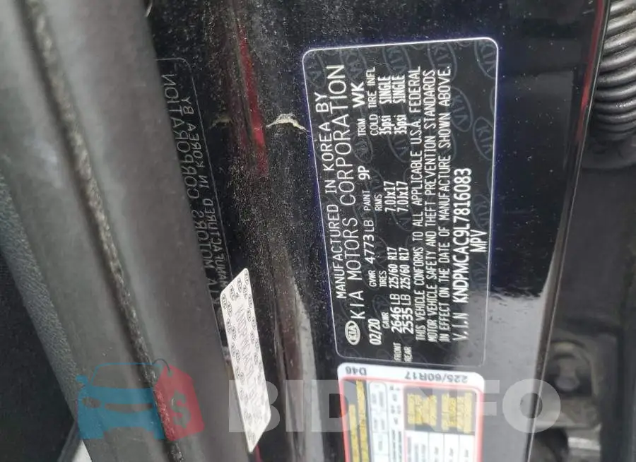 KNDPMCAC9L7816083 Photo# 13