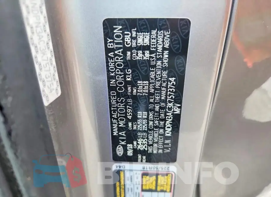 KNDPN3AC3K7573754 Photo# 13
