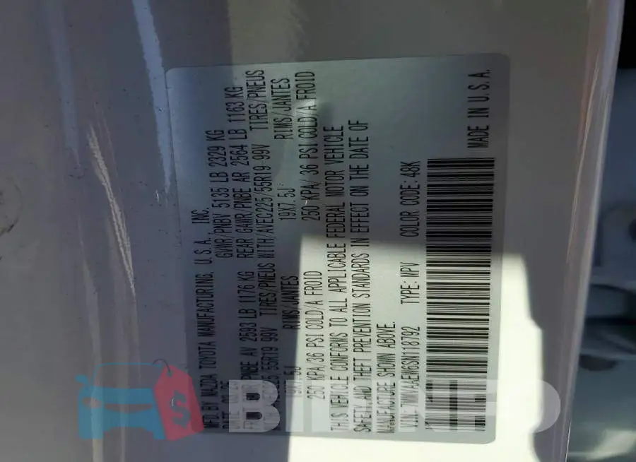 7MMVAAEW6SN118792 Photo# 13