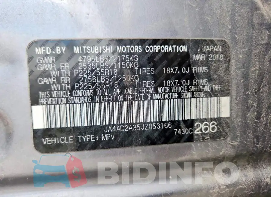 JA4AD2A35JZ053166 Photo# 13
