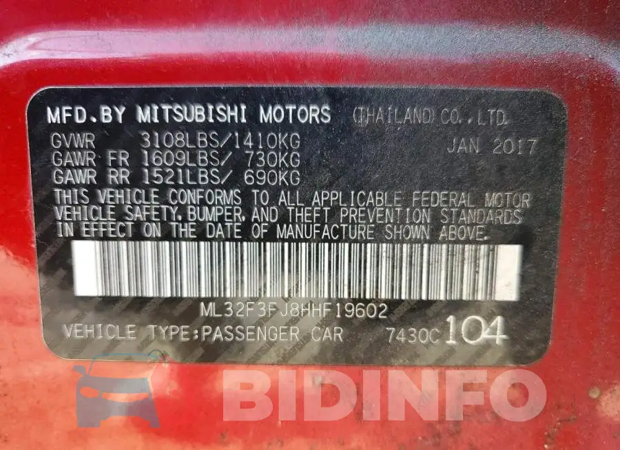 ML32F3FJ8HHF19602 Photo# 13
