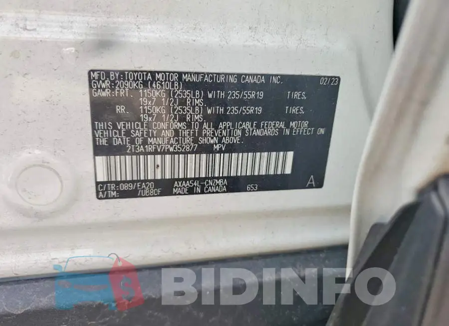2T3A1RFV7PW352877 Photo# 14