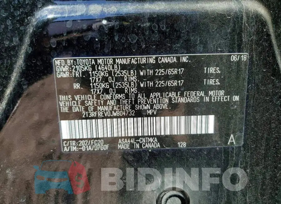 2T3RFREV0JW804732 Photo# 13