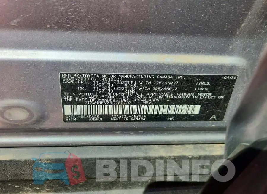 2T3W1RFV7RC280797 Photo# 14