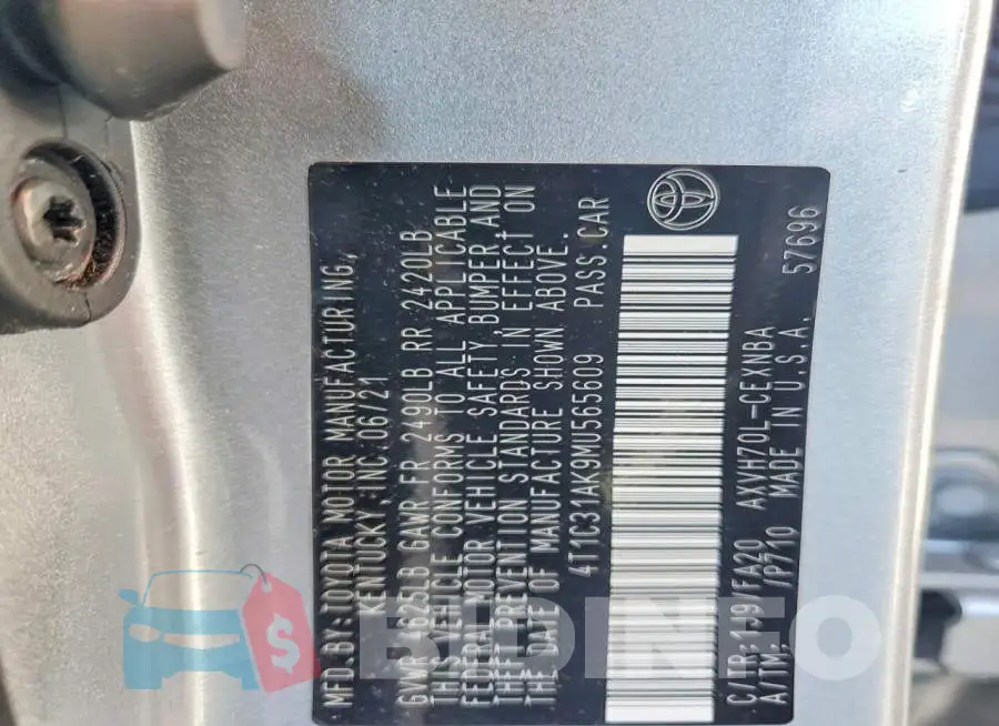 4T1C31AK9MU565609 Photo# 12