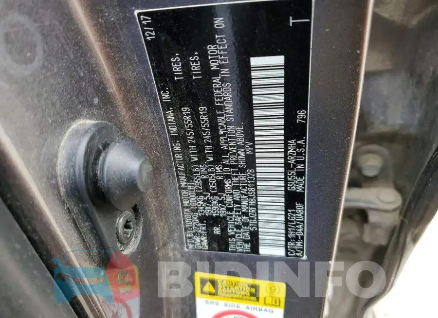 5TDJZRFH8JS811328 Photo# 13