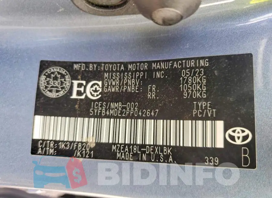 5YFB4MDE2PP042647 Photo# 12