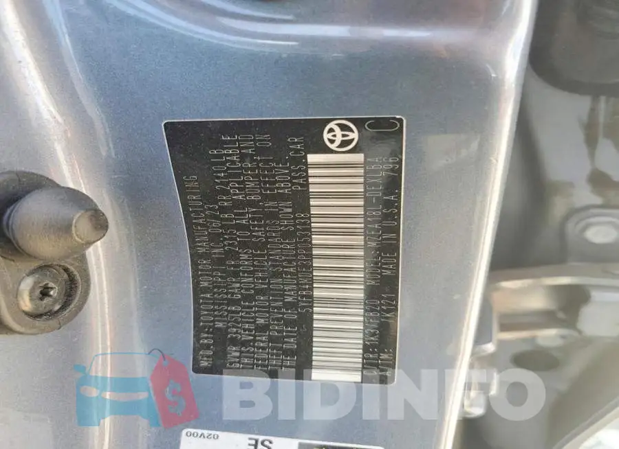 5YFB4MDE3PP053138 Photo# 13