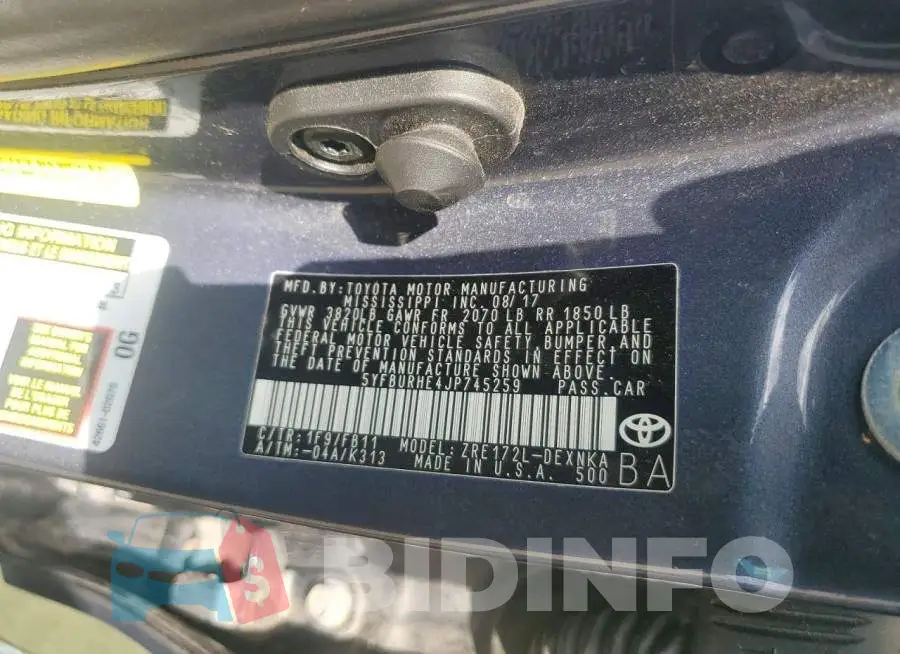 5YFBURHE4JP745259 Photo# 12