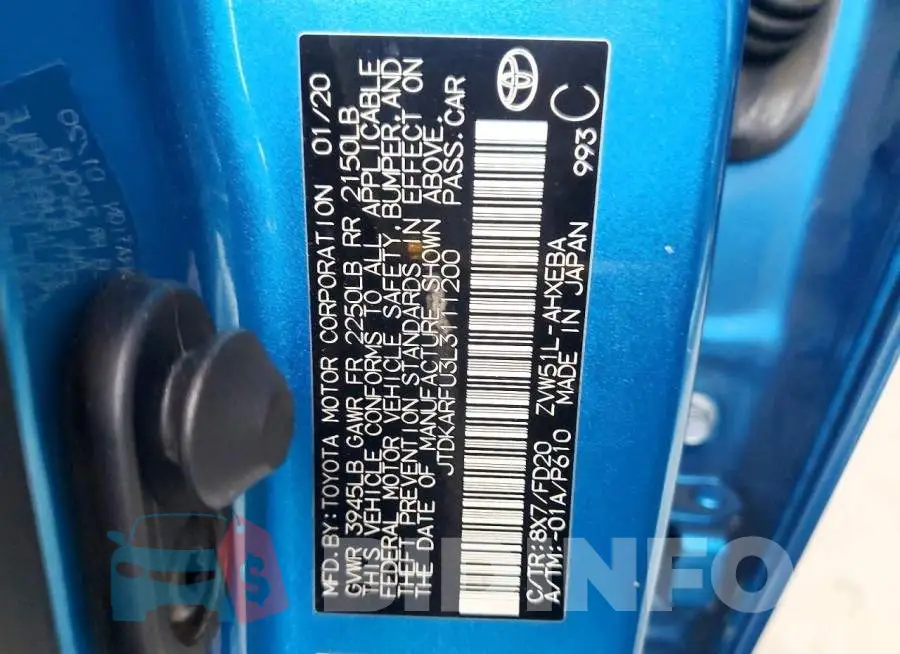JTDKARFU3L3111200 Photo# 13