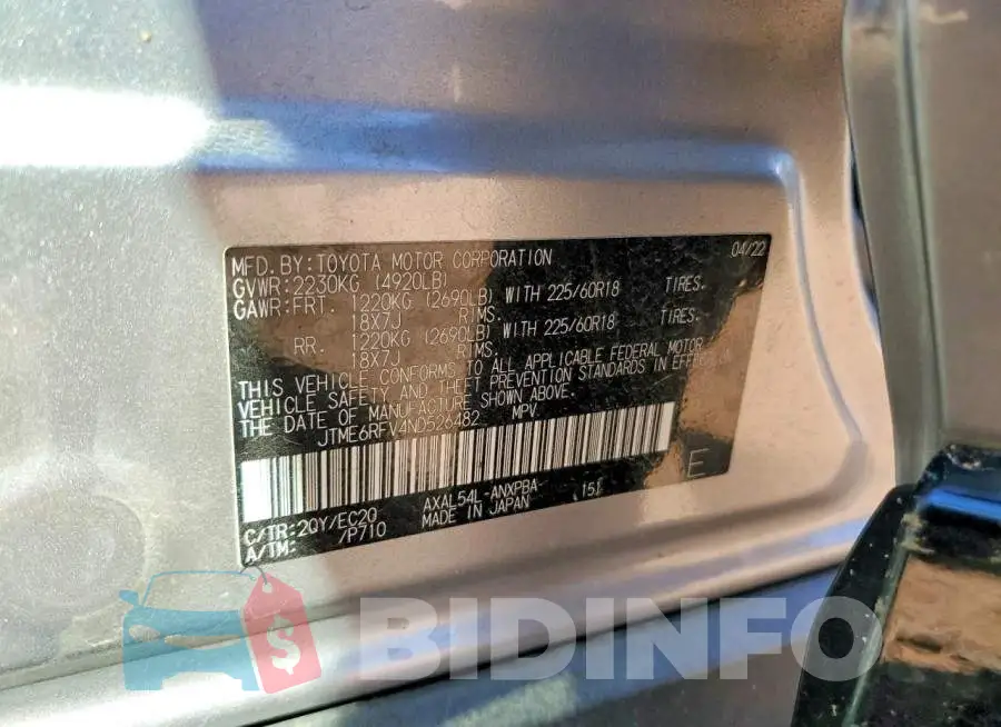 JTME6RFV4ND526482 Photo# 14