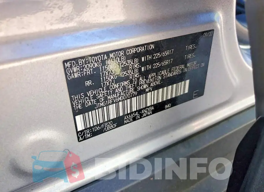 JTMG1RFV6MD070779 Photo# 13