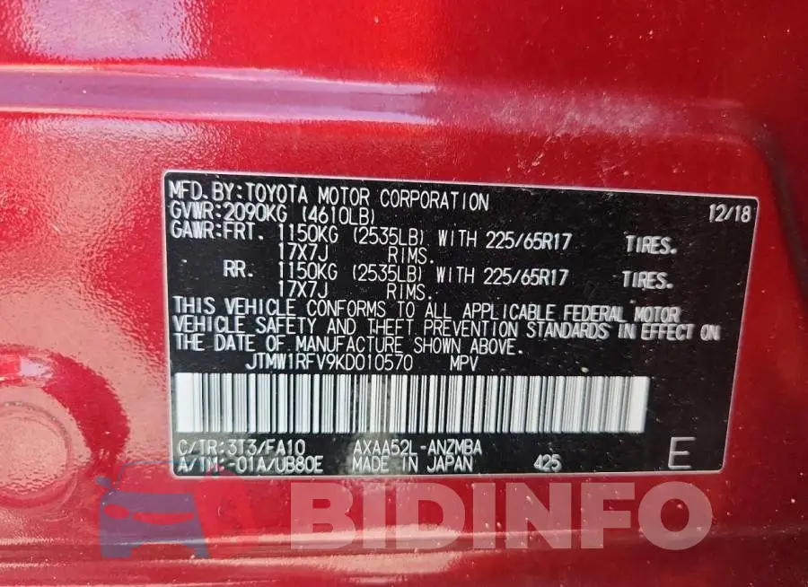 JTMW1RFV9KD010570 Photo# 13