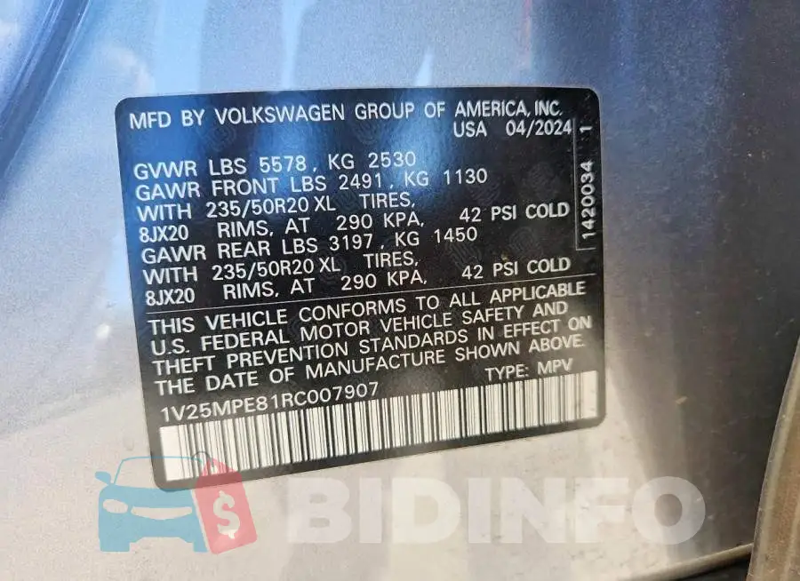 1V25MPE81RC007907 Photo# 12